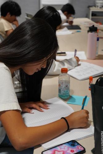 Student Writing During 2025 Young Writer's Institute